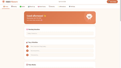 The Daily ADHD Planner — Digital Download for Neurodivergent Brains
