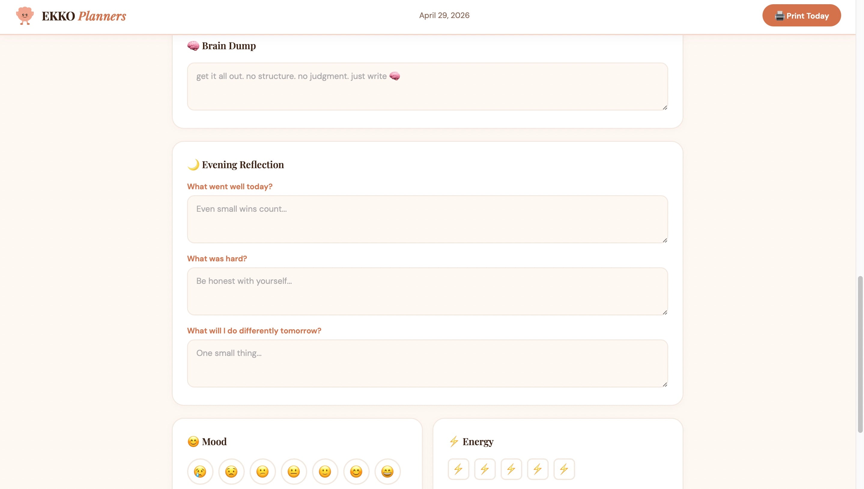 The Daily ADHD Planner — Digital Download for Neurodivergent Brains