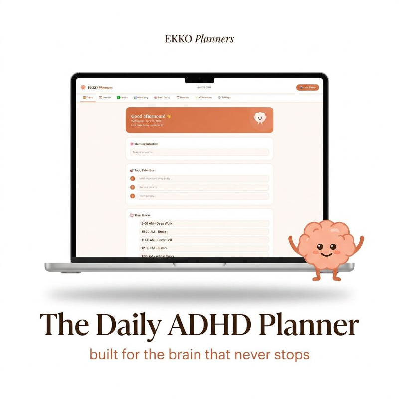 The Daily ADHD Planner — Digital Download for Neurodivergent Brains