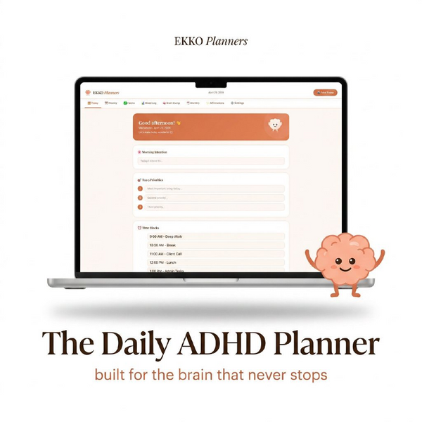 The Daily ADHD Planner — Digital Download for Neurodivergent Brains